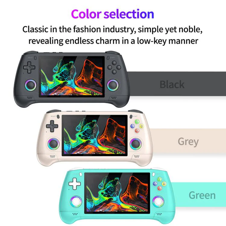 SJGAM M31 HD Retro Handheld Game Console 5.1 Inch RGB Joystick 3D Portable Arcade, Size: 128GB(Black) - Image 3