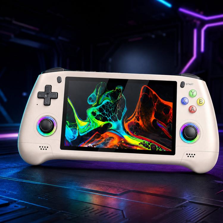 SJGAM M31 HD Retro Handheld Game Console 5.1 Inch RGB Joystick 3D Portable Arcade, Size: 128GB(Gray)