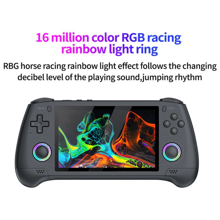SJGAM M31 HD Retro Handheld Game Console 5.1 Inch RGB Joystick 3D Portable Arcade, Size: 256GB(Black) - Image 4