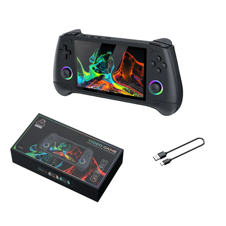 SJGAM M31 HD Retro Handheld Game Console 5.1 Inch RGB Joystick 3D Portable Arcade, Size: 256GB(Gray) - Image 10