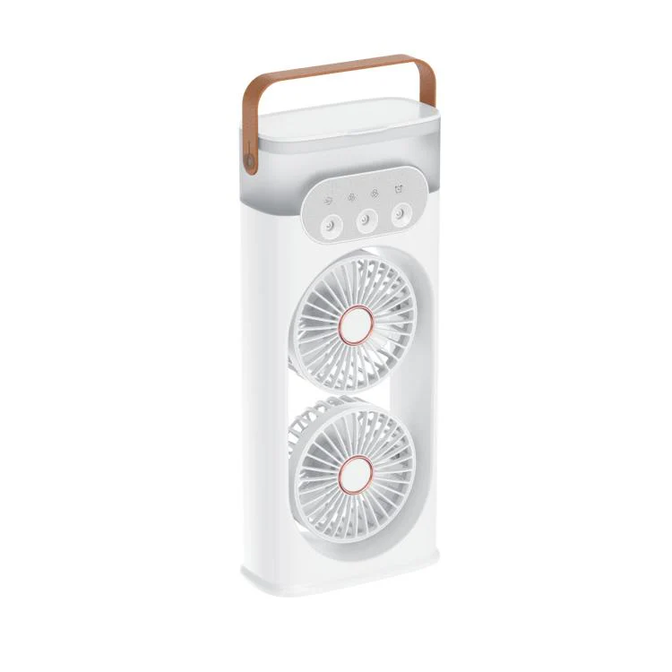SL617 Dual-Head Humidifier Spray Cooling Fan(White) - Image 3