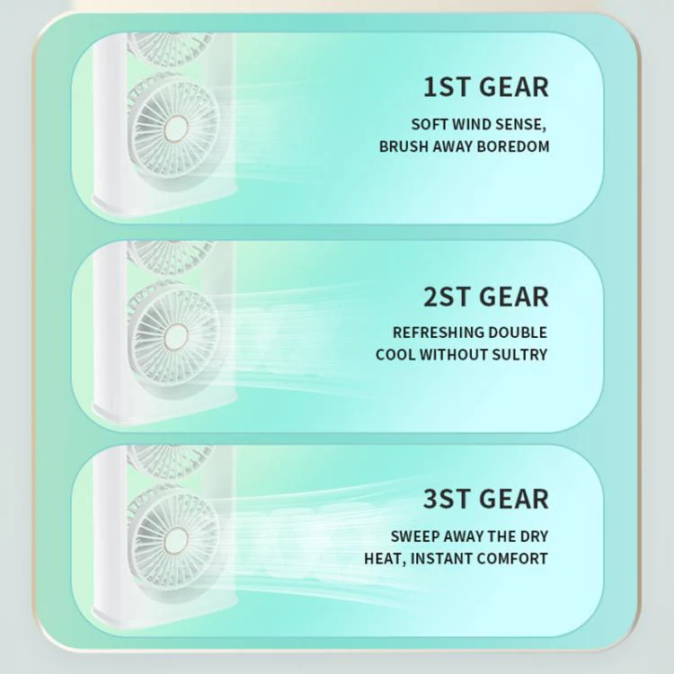 SL617 Dual-Head Humidifier Spray Cooling Fan(White) - Image 7