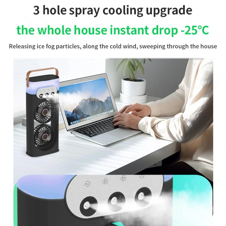 SL617 Dual-Head Humidifier Spray Cooling Fan(White) - Image 8