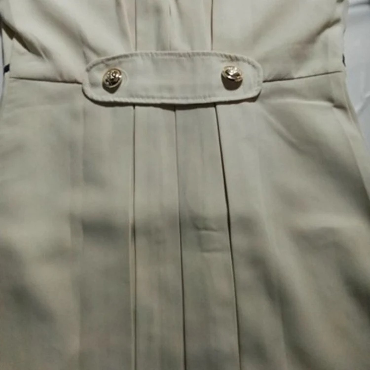 Slim Mid-length Commuter Jacket Trench Coat (Color:Beige Size:S) - Image 5