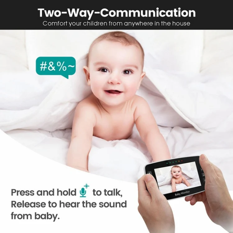 SM43A 4.3inch Color Display Night Vision Smart Zoom Baby Monitor Camera(EU Plug) - Image 7