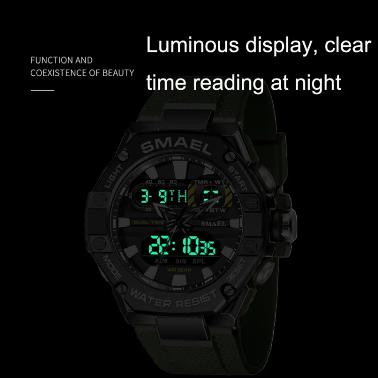 SMAEL 8066 Outdoor Electronic Sports Watch Alloy Colorful Multifunctional Men Watch(Gray) - Image 7