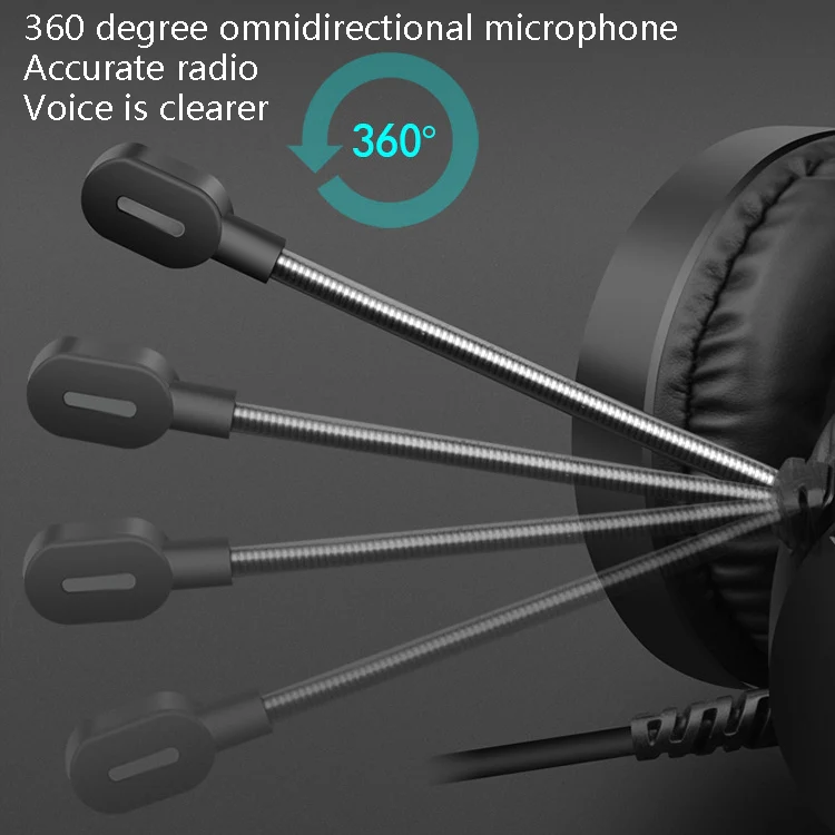 Smailwolf AK3 Headset Game Headphones Wired Luminous Desktop Computer Headset, Style: 3.5mm Double Plug - Image 6