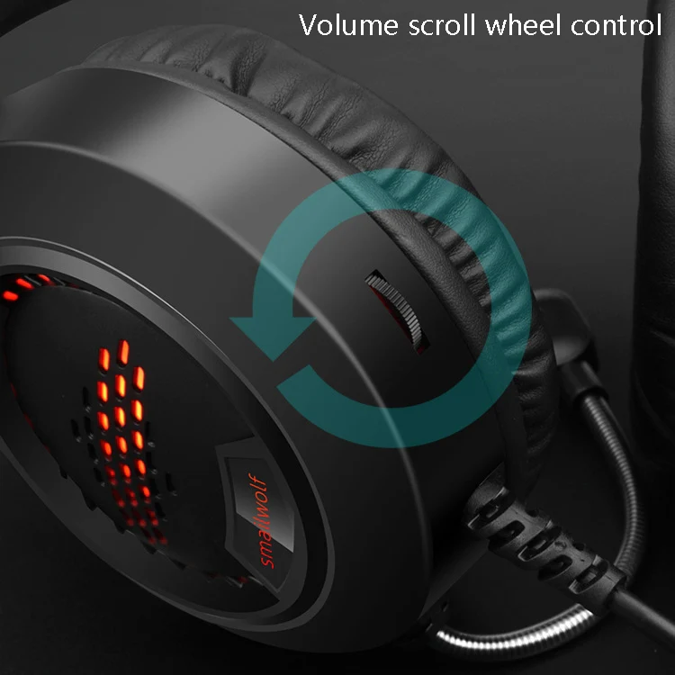 Smailwolf AK3 Headset Game Headphones Wired Luminous Desktop Computer Headset, Style: 3.5mm Double Plug - Image 8