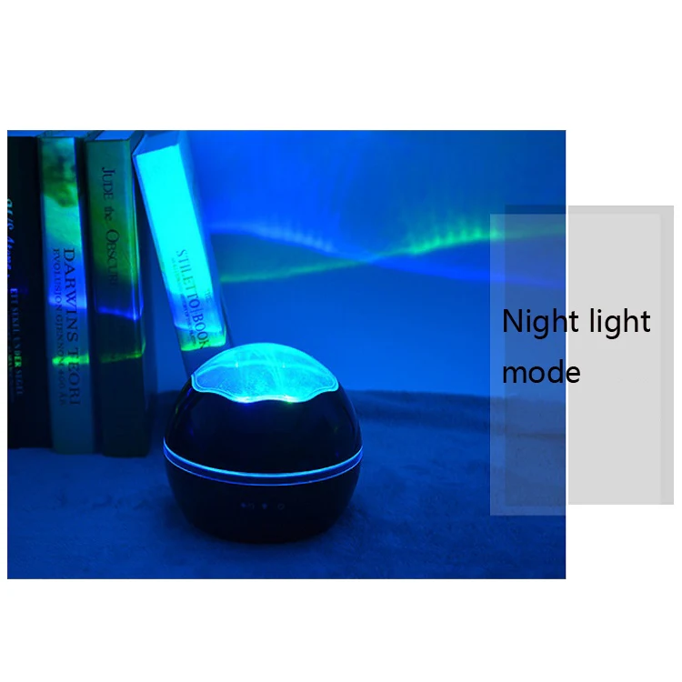 Small Ball USB Rotating Starry Sky Ocean Projector Night Light(Black) - Image 8