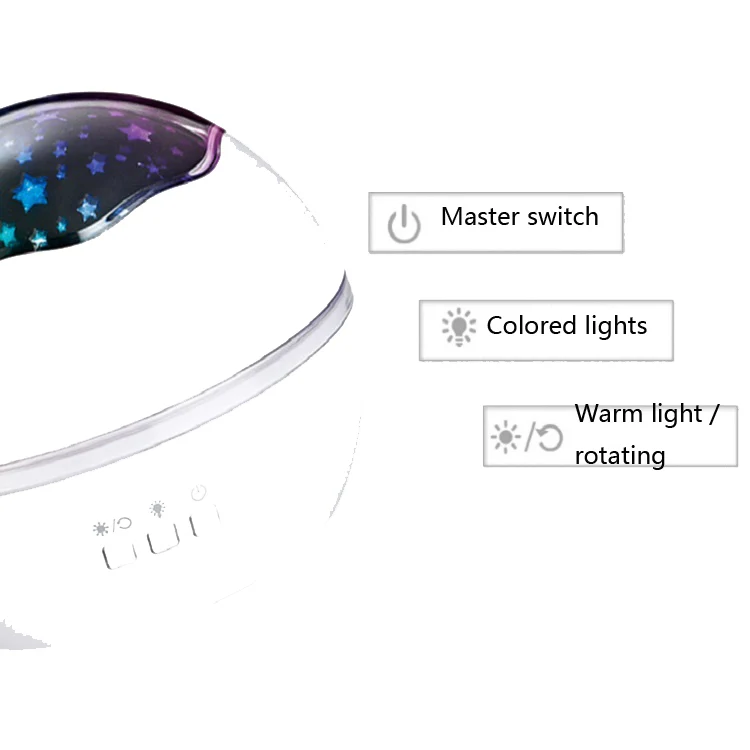Small Ball USB Rotating Starry Sky Ocean Projector Night Light(Blue) - Image 4