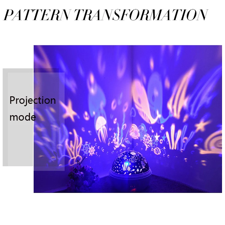 Small Ball USB Rotating Starry Sky Ocean Projector Night Light(Blue) - Image 7