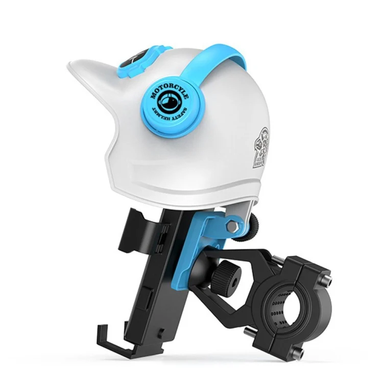 Small Helmet Sunscreen Phone Stand Bracket Motorcycle Mobile Phone Holder,Spec: Handlebar White - Image 2
