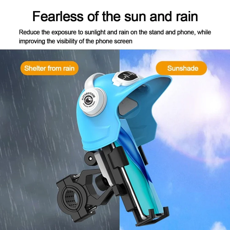 Small Helmet Sunscreen Phone Stand Bracket Motorcycle Mobile Phone Holder,Spec: Handlebar White - Image 8