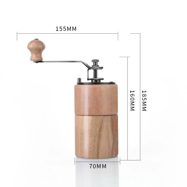 Small Portable Adjustable Hand-cranked Coffee Grinder, Specifications: Beechwood Small - Image 2