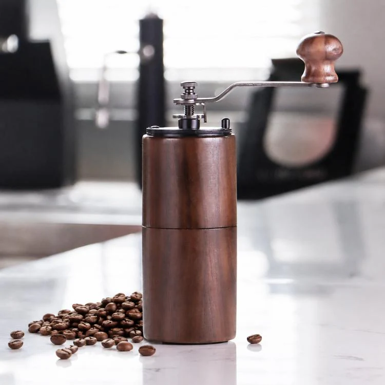 Small Portable Adjustable Hand-cranked Coffee Grinder, Specifications: Black Walnut Large