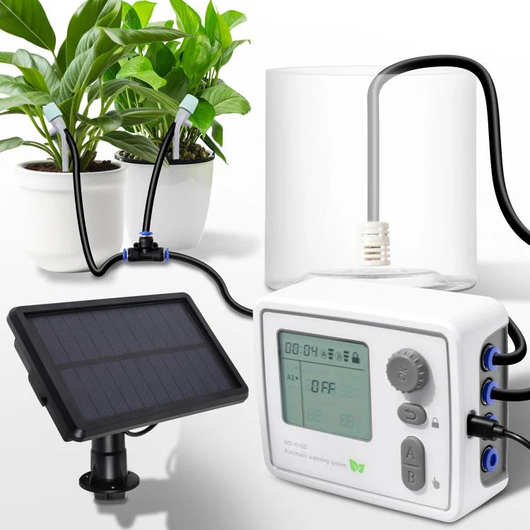Smart Dual-Pump Watering System Potted Plant Timed Automatic Dripper, Spec: Adjustable Drip Arrow EU Plug - Image 2