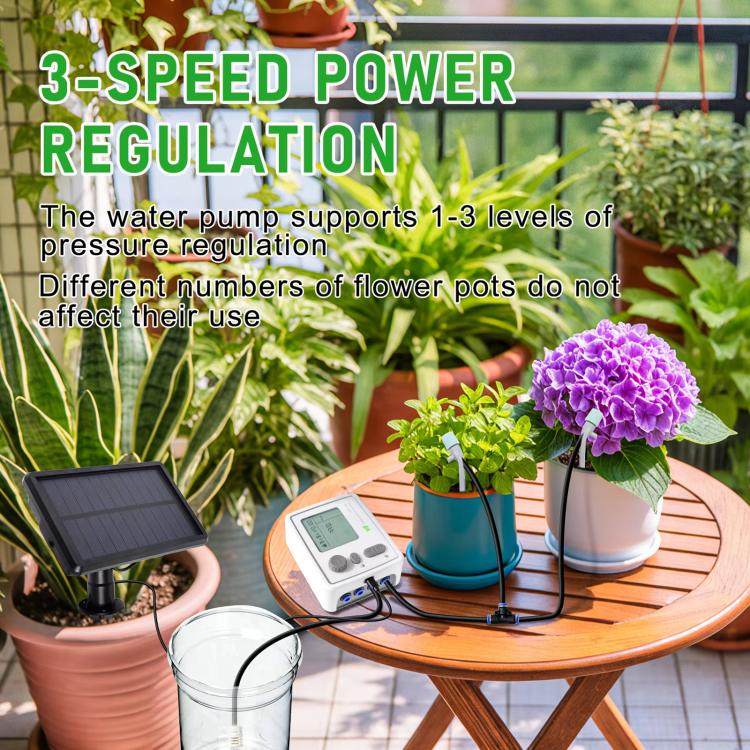 Smart Dual-Pump Watering System Potted Plant Timed Automatic Dripper, Spec: Adjustable Drip Arrow EU Plug - Image 4