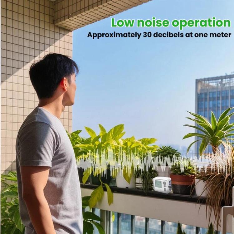 Smart Dual-Pump Watering System Potted Plant Timed Automatic Dripper, Spec: Adjustable Drip Arrow EU Plug - Image 7