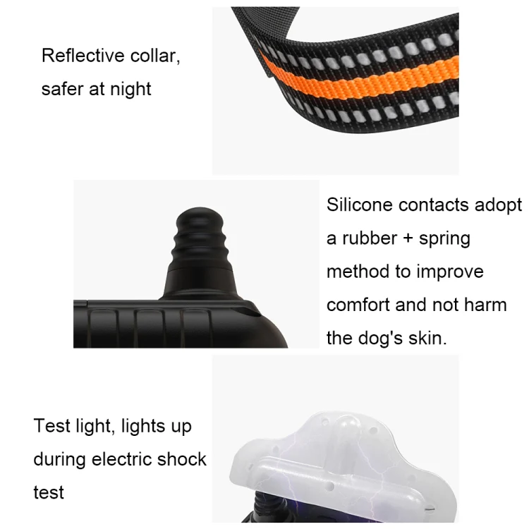 Smart Electronic Remote Control Dog Training Device Waterproof Pets Bark Stopper, Size: For-One-Dog(Fluorescent Green) - Image 12