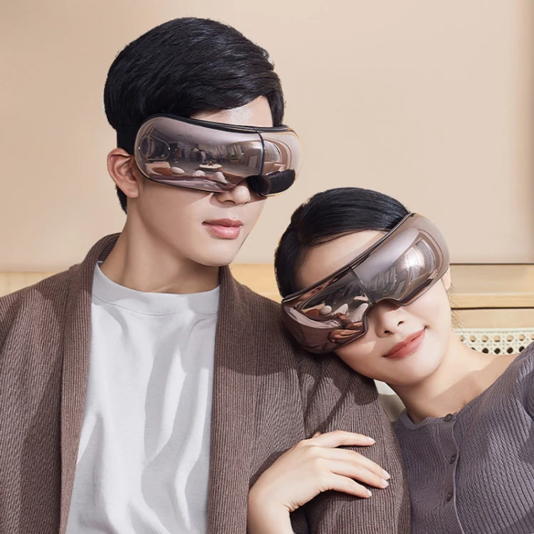 Smart Hot Compress Air Pressure Vibration Eye Massager Visual Massage Eye Care Device (Black) - Image 2
