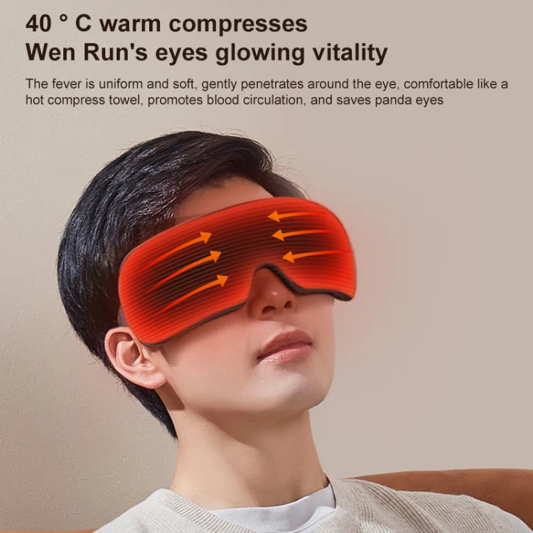 Smart Hot Compress Air Pressure Vibration Eye Massager Visual Massage Eye Care Device (Black) - Image 4