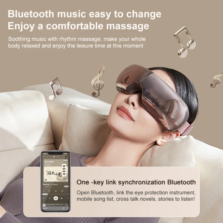 Smart Hot Compress Air Pressure Vibration Eye Massager Visual Massage Eye Care Device (Light Smoke) - Image 7