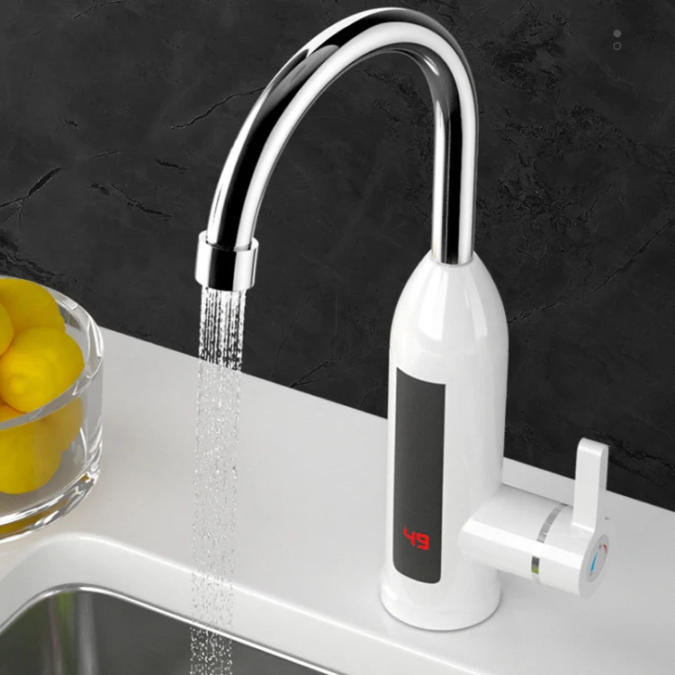 Smart Household Digital Display Instant Hot Kitchen Electric Faucet, Plug: EU Plug(Silver) - Image 7