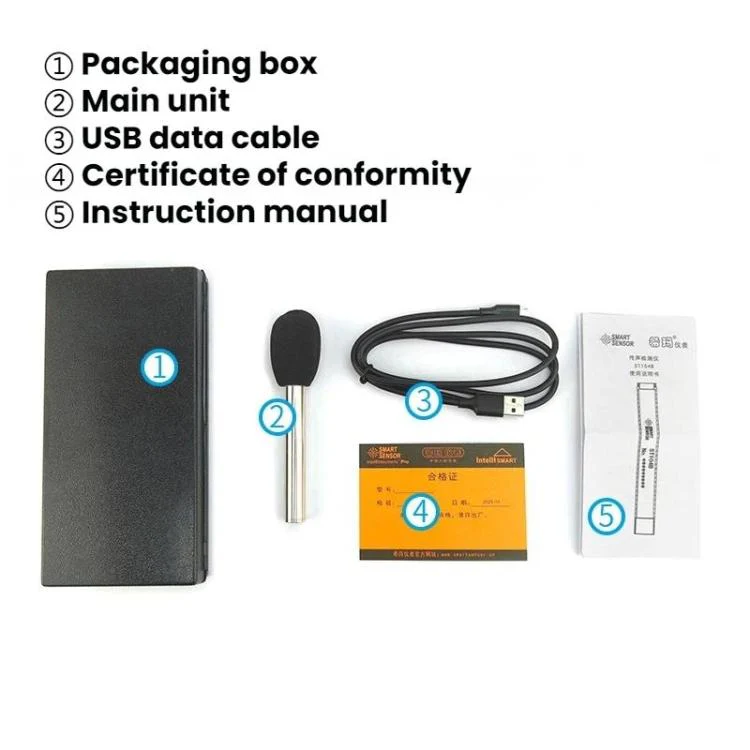 SMART SENSOR 26-126dBA USB Connected High-precision Measuring Microphone(English) - Image 5