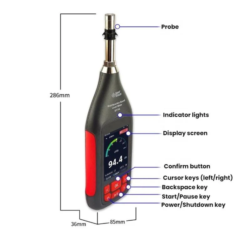 SMART SENSOR High-Precision Integrating Statistical Decibels Detector(ST754 English) - Image 2