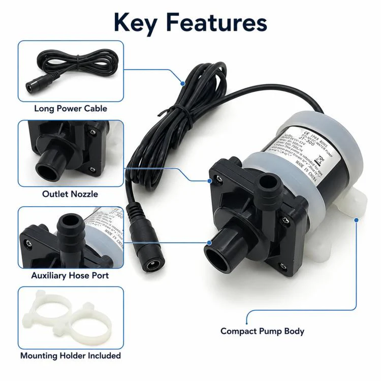 Smart Toilet Fish Tank Booster Brushless Submersible Pump, Specification: DC4212-B-12V - Image 5
