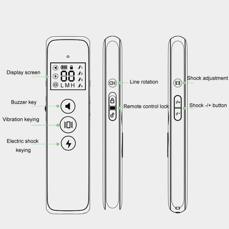 Smart Waterproof Electric Shock Dog Trainer Rechargeable Remote Bark Stopper(Black) - Image 7