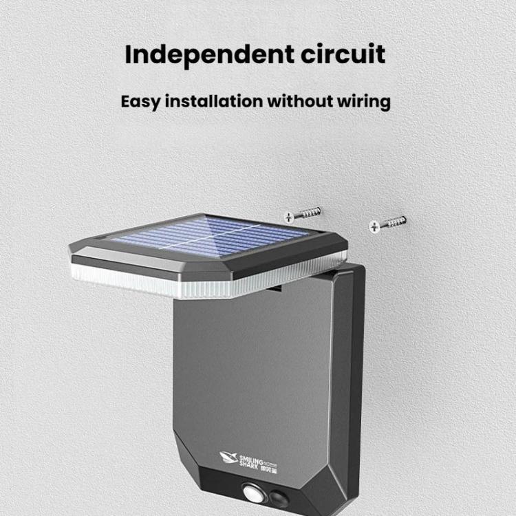 SMILING SHARK BD-068 Solar Motion Sensor Garden Light 3-Gear Foldable Outdoor Wall Lamp - Image 7