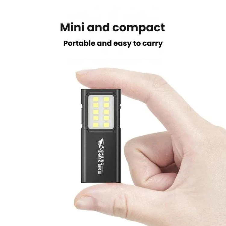 SMILING SHARK TIP-065 Multi-Functional Mini COB Flood Work Light 4-Gear Dimmable Portable Lamp(Black) - Image 8