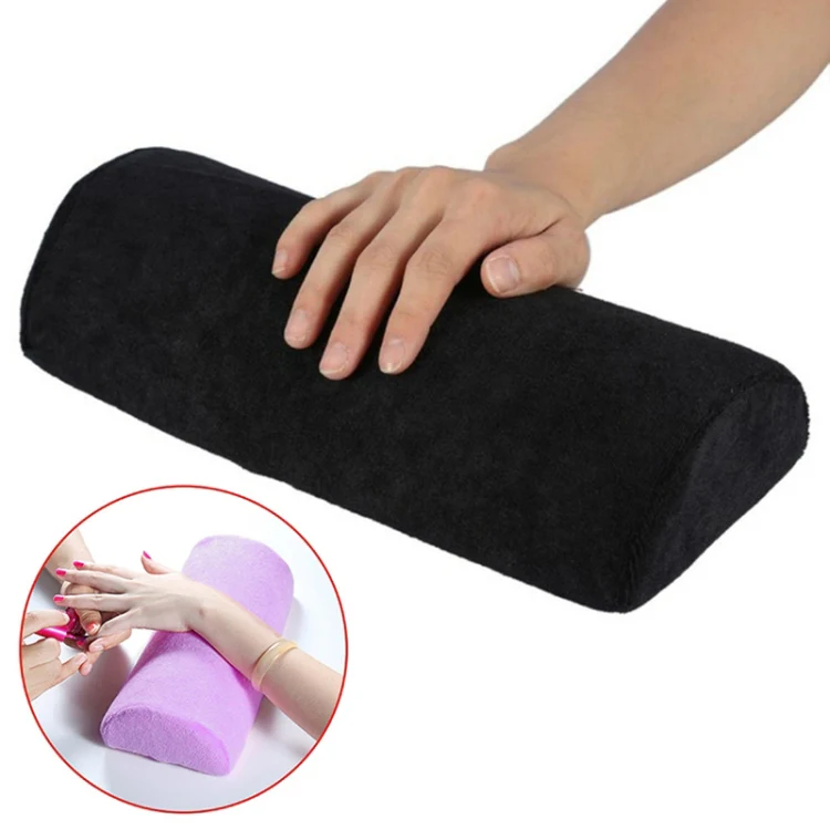 Soft Hand Rests Washable Hand Cushion Sponge Pillow Holder Arm Rests Nail Art Manicure Hand Pillow Cushion(Black)