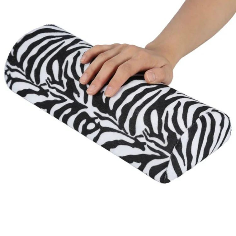Soft Hand Rests Washable Hand Cushion Sponge Pillow Holder Arm Rests Nail Art Manicure Hand Pillow Cushion(Zebra Pattern) - Image 2