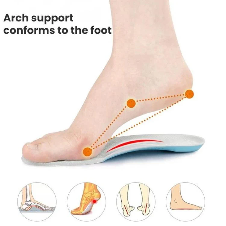Soft Shock-Absorbing Non-Slip Wear-Resistant Customizable Sports Insoles, Size: 26-31(White) - Image 7