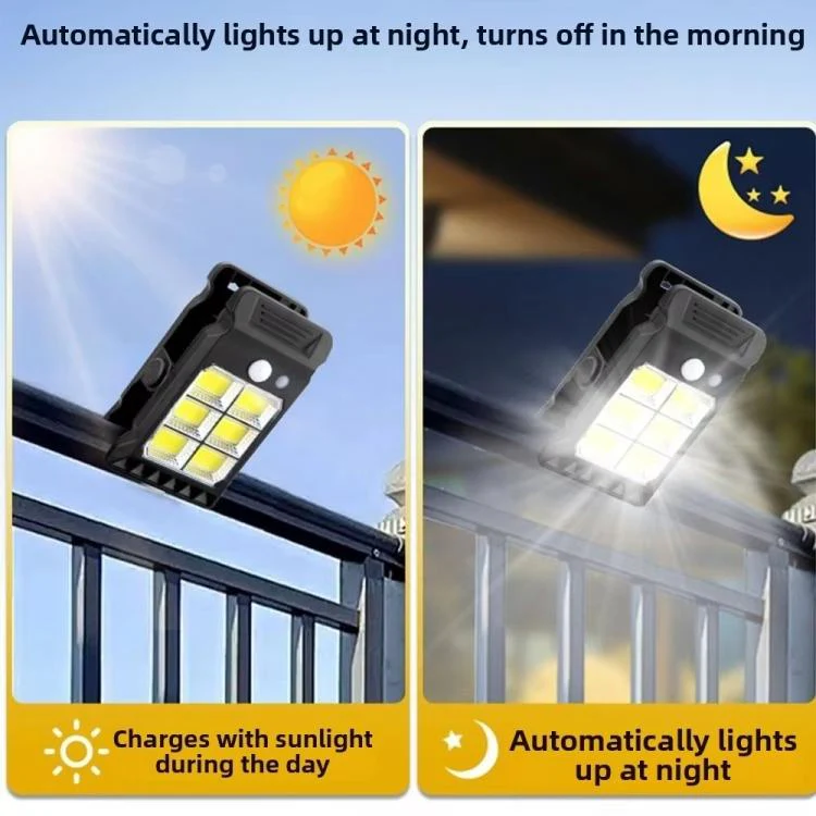 Solar Clip-On Light Outdoor Motion-Sensor Garden Light, Spec: 6 Cells 24COB - Image 2