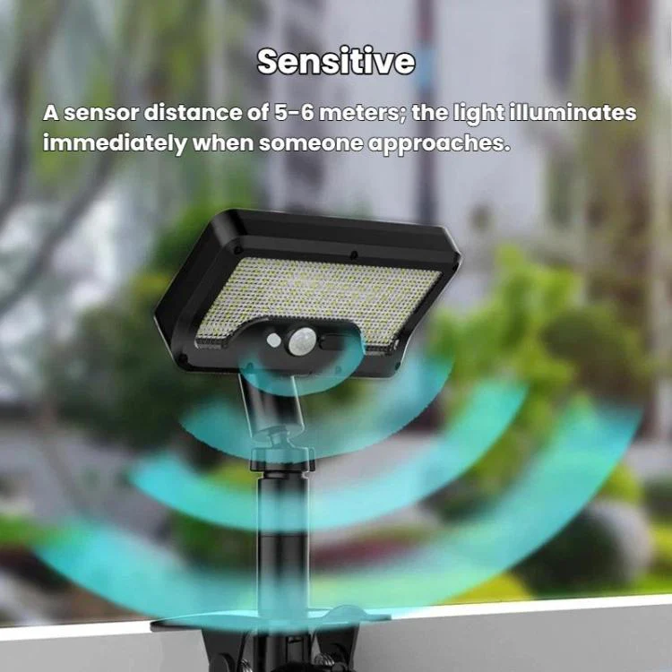Solar Intelligent Motion Sensor Clip-On Light Outdoor Courtyard & Lawn Lamp, Spec: White Light - Image 3