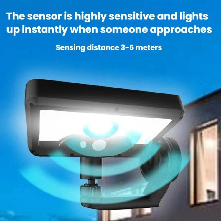 Solar Outdoor Courtyard String Lights With Motion Sensor Home Use Smart Magnetic Wall Lamp, Spec: Warm Light - Image 6