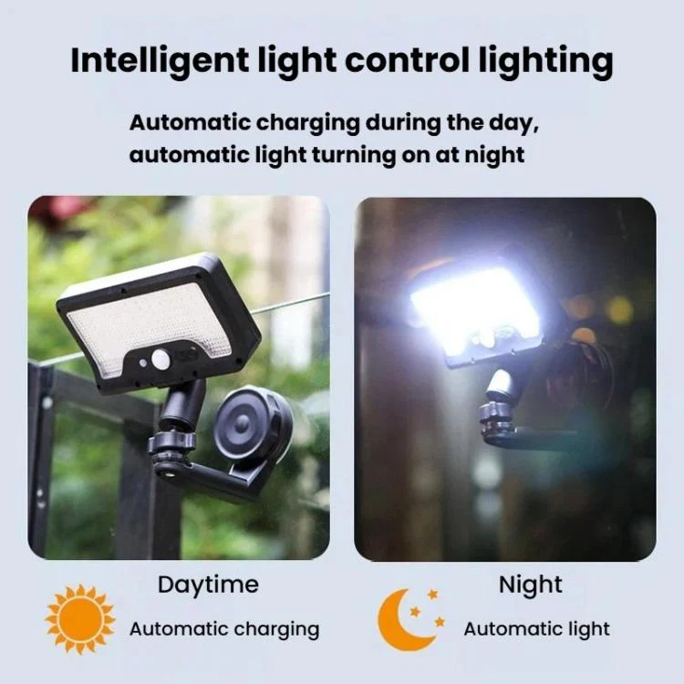 Solar Outdoor Courtyard String Lights With Motion Sensor Home Use Smart Magnetic Wall Lamp, Spec: Warm Light - Image 8