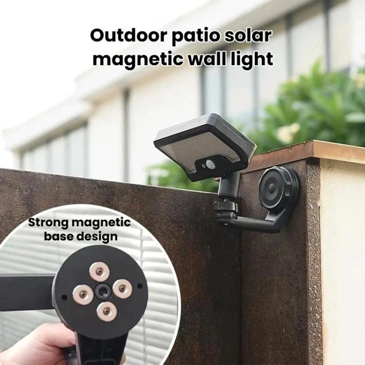 Solar Outdoor Courtyard String Lights With Motion Sensor Home Use Smart Magnetic Wall Lamp, Spec: White Light - Image 2