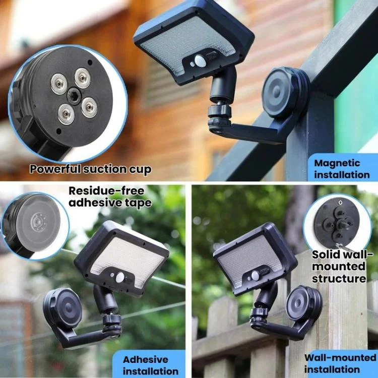 Solar Outdoor Courtyard String Lights With Motion Sensor Home Use Smart Magnetic Wall Lamp, Spec: White Light - Image 9