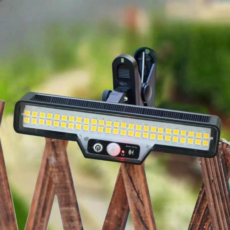 Solar-Powered Outdoor Motion-Sensor Lighting Lamp, Spec: Warm Light(Clasp)