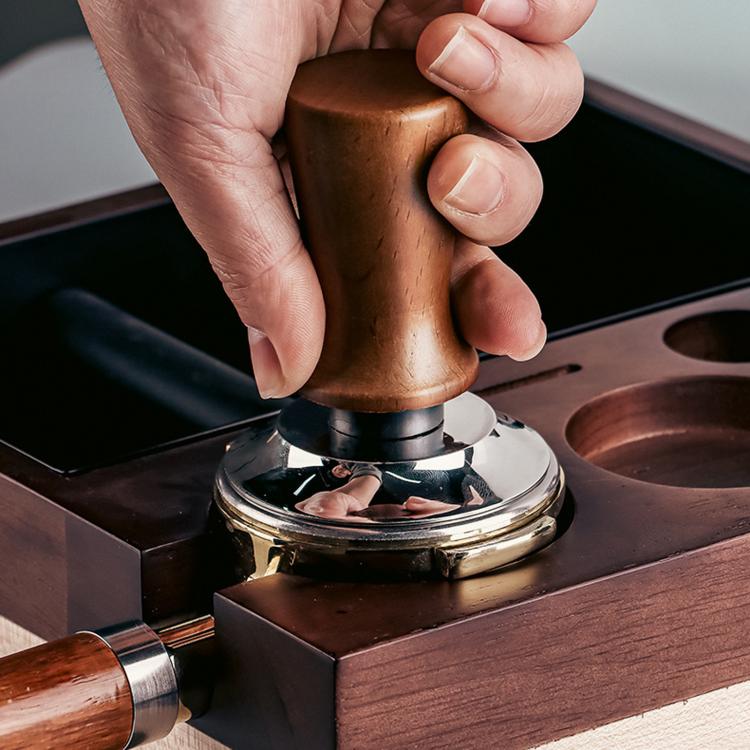Solid Wood Handle Stainless Steel Constant Force Coffee Tamper(51mm Threaded Bottom) - Image 7