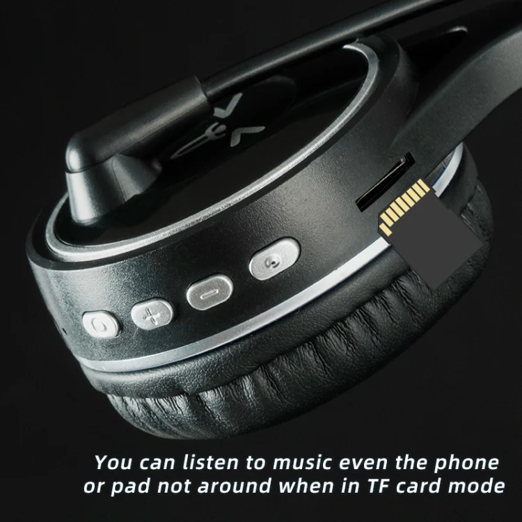 SOYTO SY-T30C Long Microphone Bluetooth Wireless Noise Cancelling Ergonomic Gaming Headset(Black) - Image 5