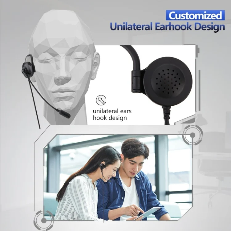 SOYTO SY227 Single-side Operator Ear Hook Headset Corded Computer Headset, Interfaces: Separation USB Wire Control - Image 10