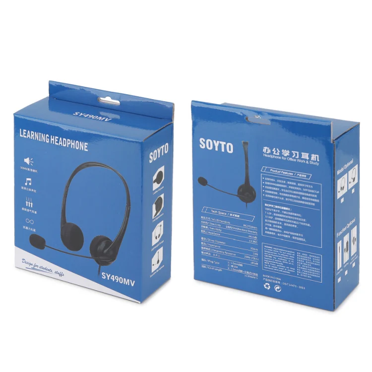 SOYTO SY490 Teaching Office Network Class Student Education Computer Headset, Style: Double Ear Black Separation USB - Image 5