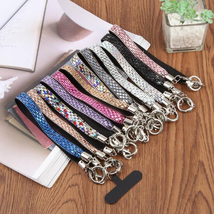 Sparkling Rhinestone Phone Charm Strap(Silver) - Image 3