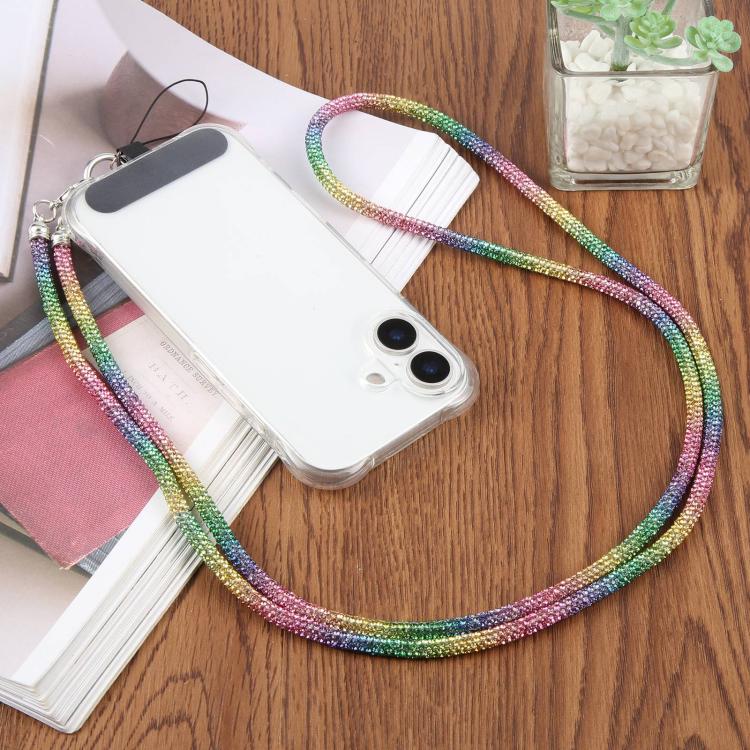 Sparkling Rhinestone Studded Long Phone Strap(Pink) - Image 7
