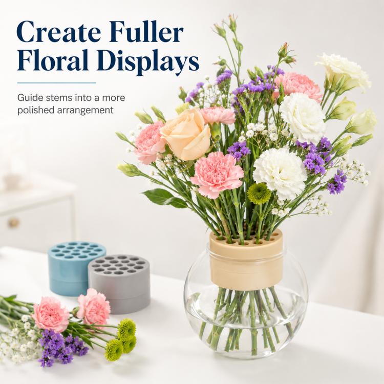 Spiral Plastic Flower Stem Holder(Grey) - Image 6